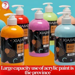 500ml/xiajiaer bottle acrylic paint waterproof fast graffiti plaster doll textile painting indoor acrylic paint