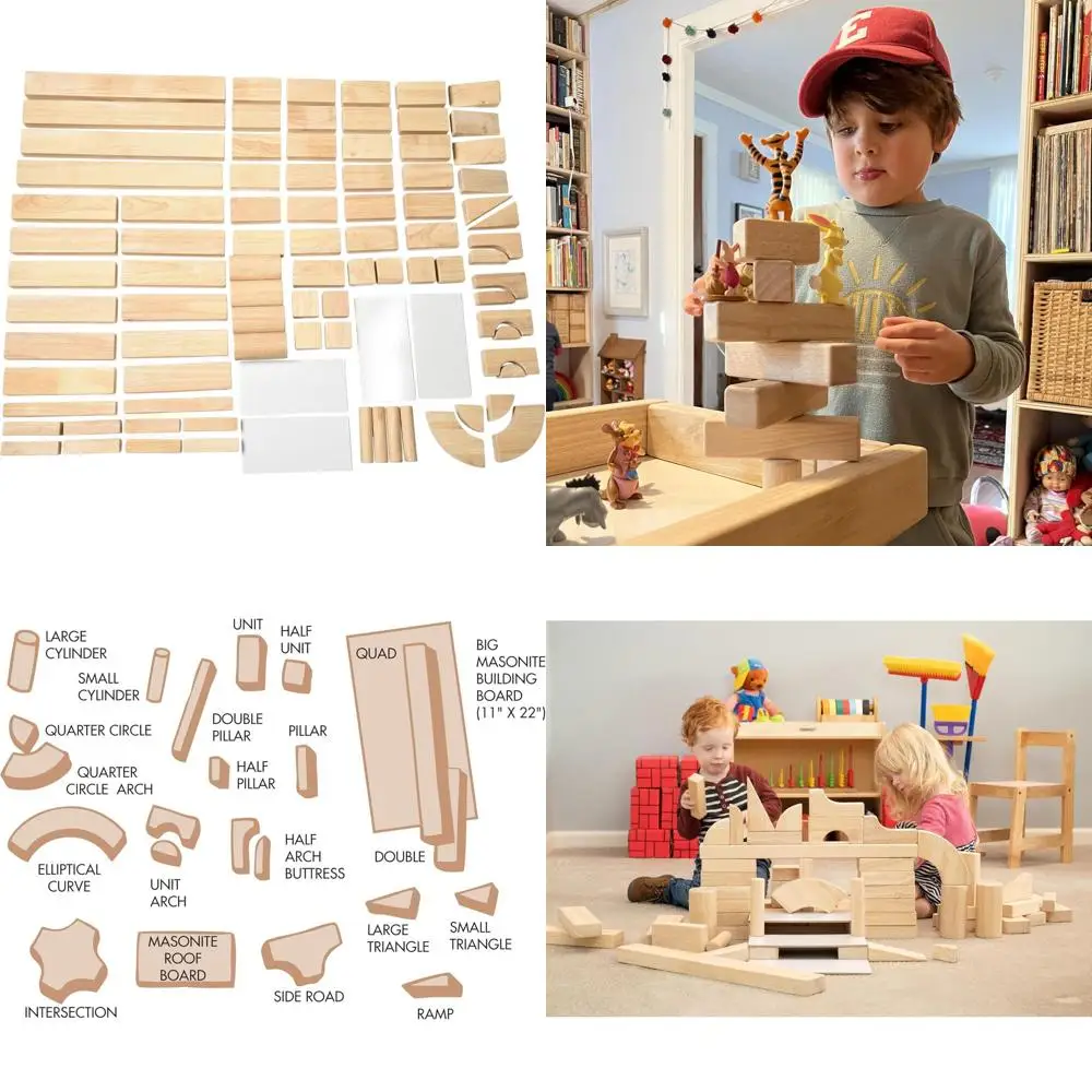 Fortschrittliches Holzblock-Set für Kinder: 85-teiliges konstruktives Spielzeug CP-U305