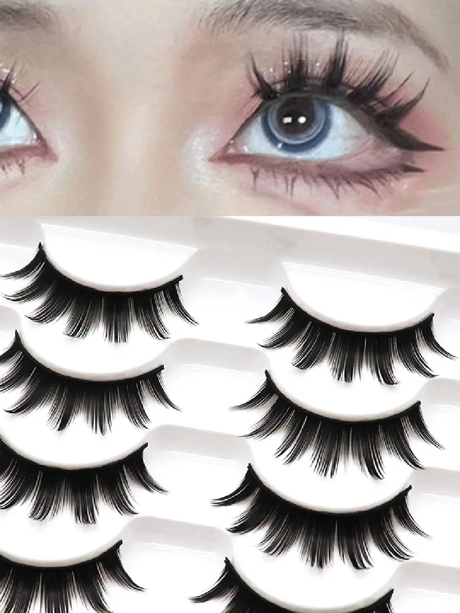 10 ペアアニメ/マンガつけまつげ、目を大きくするコスプレ用のかわいい悪魔の目まつげ
