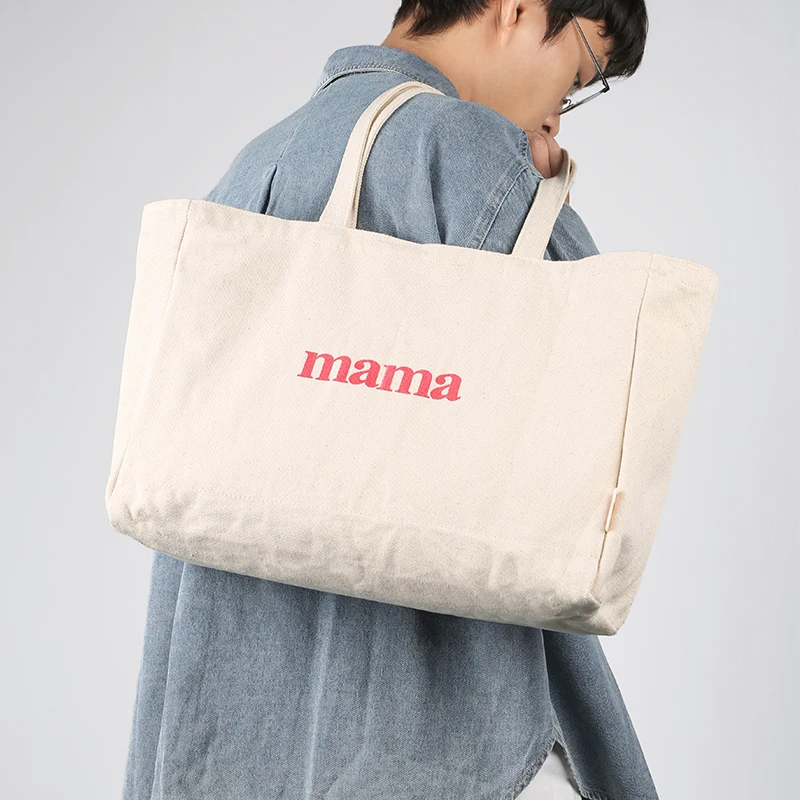 

Large Capacity Women's Shopping bags cotton Canvas Tote Bag Storage Organizers bag Fashion Mama supermarket shopping Bags