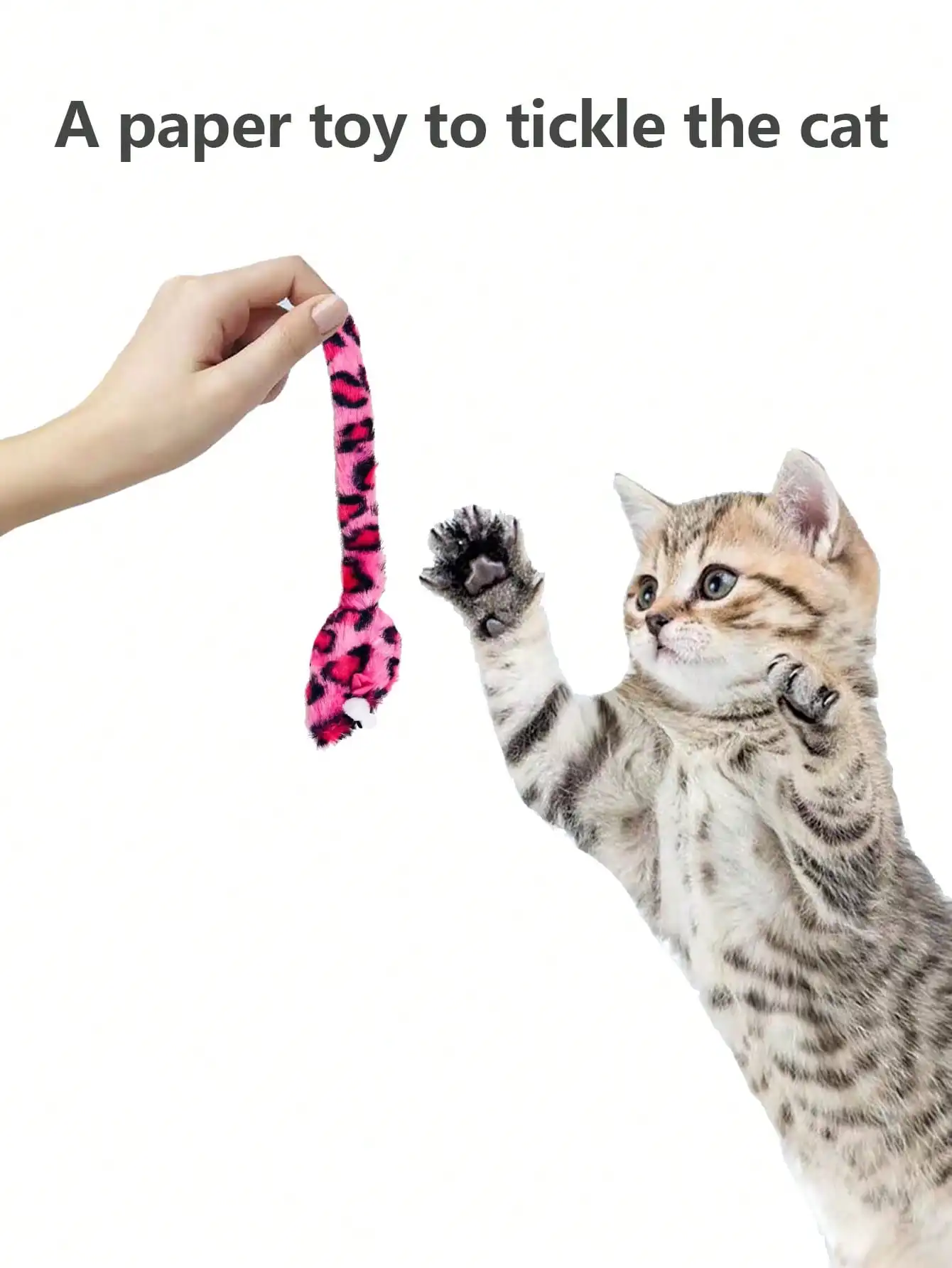 A long-tailed stuffed mouse cuddle cat toy cat toy tail has a rustling interactive fun since hi cat toy