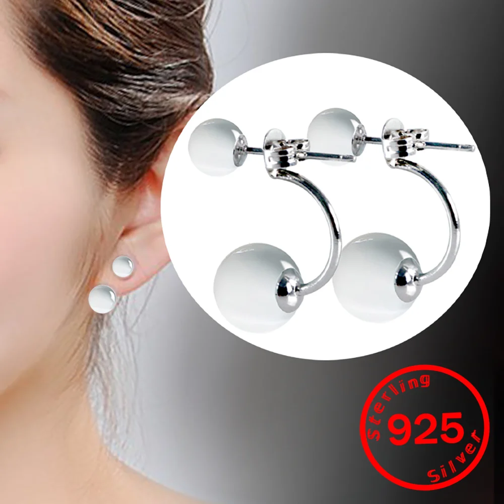 Stamp 925 Sterling Silver Jewelery Earing Oorbellen Earings brinco Jewelry Gift earring Natural Stone Stud Earrings For Women