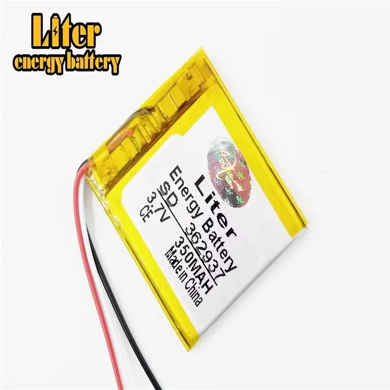 3 line  Polymer lithium ion battery 3.7 V, 362937 350mah can be customized wholesale CE FCC ROHS MSDS quality certification