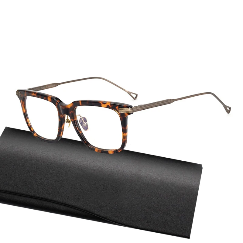 

Japanese Luxury Brand Optical Glasses Frame Men Square Myopia Prescription Eyeglasses Women Vintage Titanium Acetate Eyewear