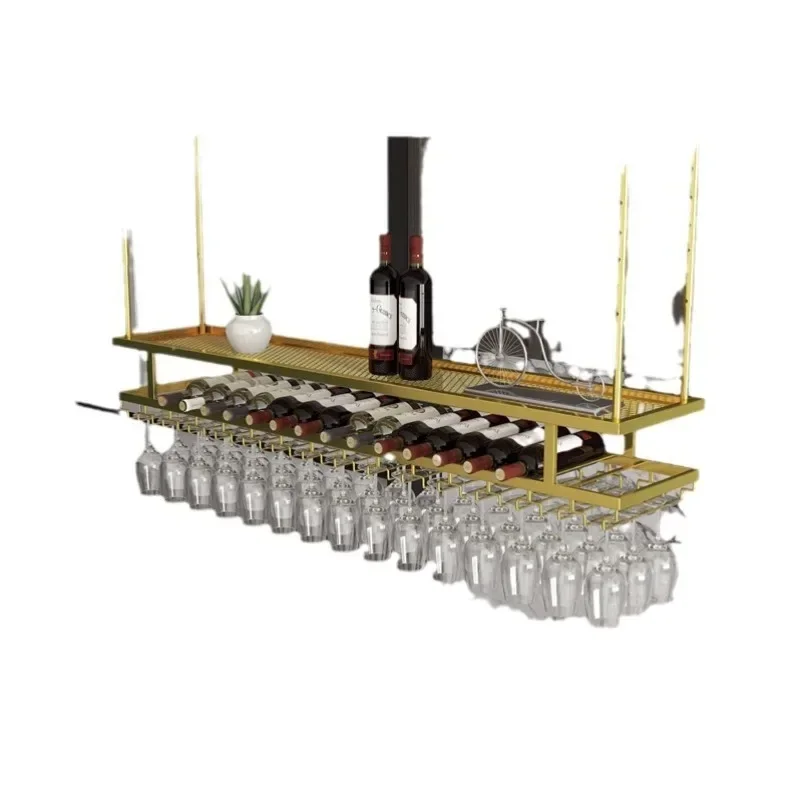 Creative red wine glass rack upside down household goblet  hanging bar counter red wine  rack display