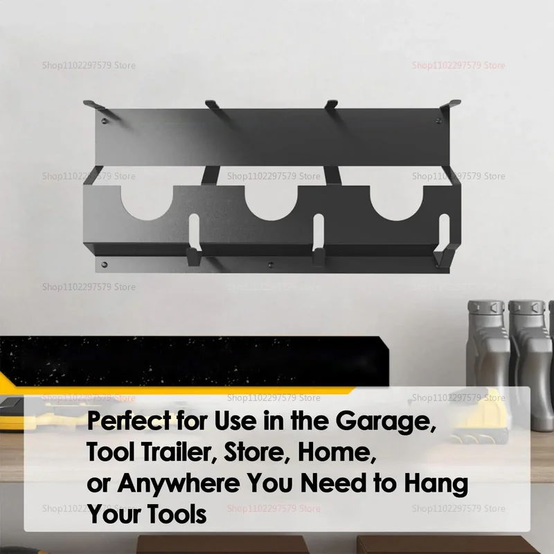 Metal Angle Grinder Holder Wall Mount Storage Rack Bracket with Cord Hanger for Power Cutters and Polishers Workshop Garage