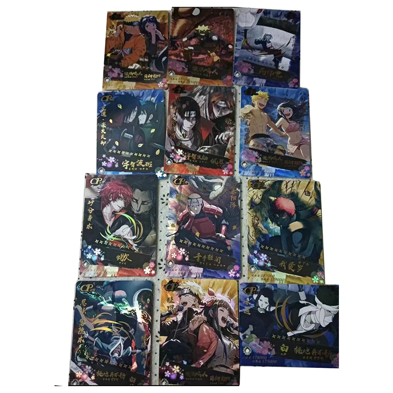 Anime NARUTO Rare SSP SP PR CP UR SSR SR R Flash Card Sasuke Haruno Sakura Kakashi Toys for boys Collectible Card Birthday Gifts