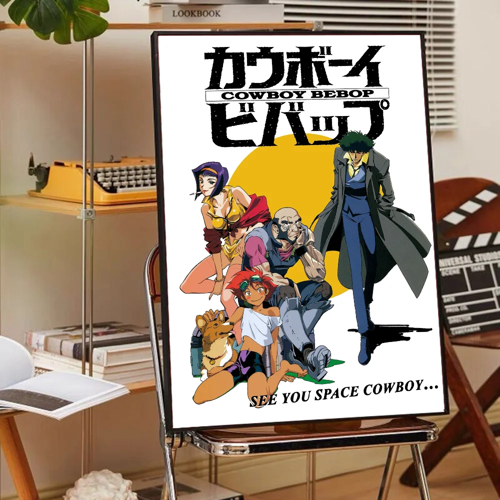 Anime Cowboy Bebop Good Quality Prints and Posters Waterproof Paper Sticker Coffee House Bar Posters Wall Stickers