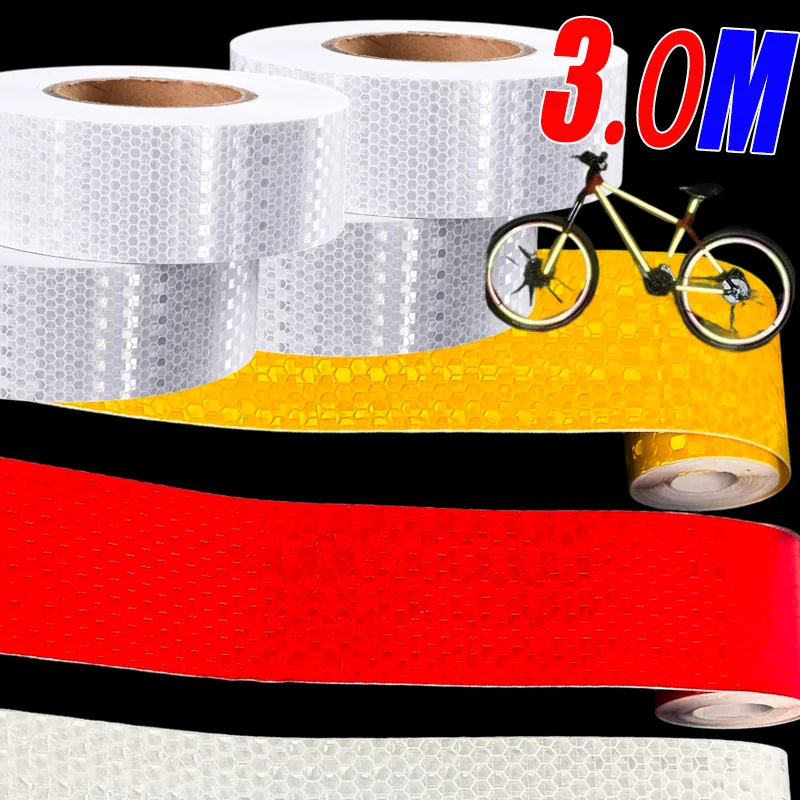 

Reflective Tape Auto Reflective TapeAdhesive Warning Sticker for Trucks Motorcycle Safety Marking Weatherproof High Visibility