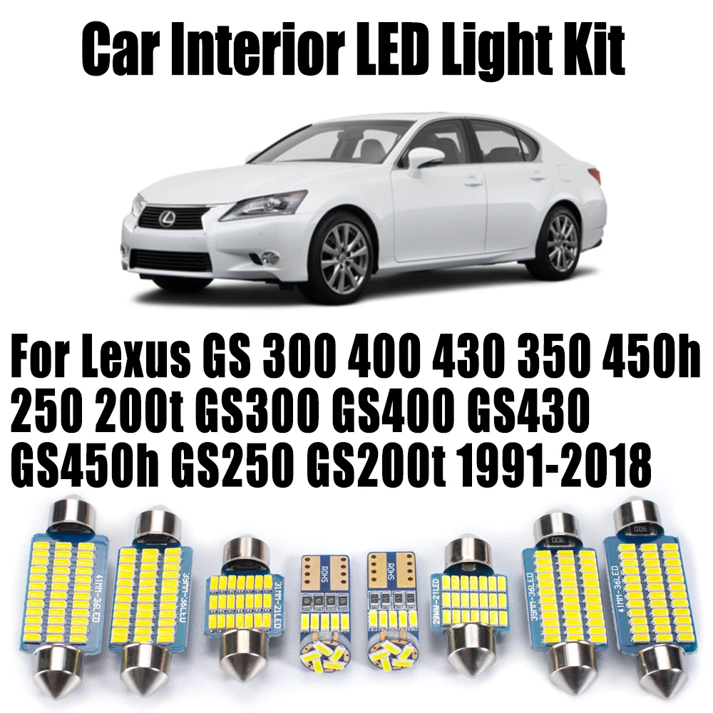 LED Interior Courtesy Dome Light Kit For Lexus GS 300 400 430 350 450h 250 200t GS300 GS400 GS430 GS450h GS250 GS200t 1991-2018