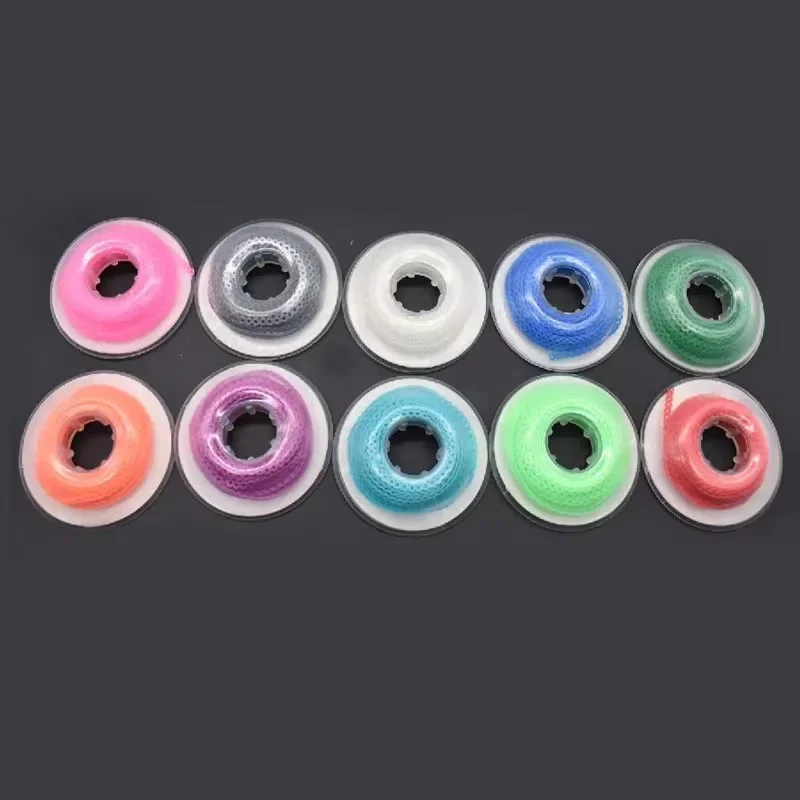 NIGF 15Feet/Roll Dental Material for Ortho Power Chain Super Elastic Rubber Band Ultra Spool for Braces Close/short//long