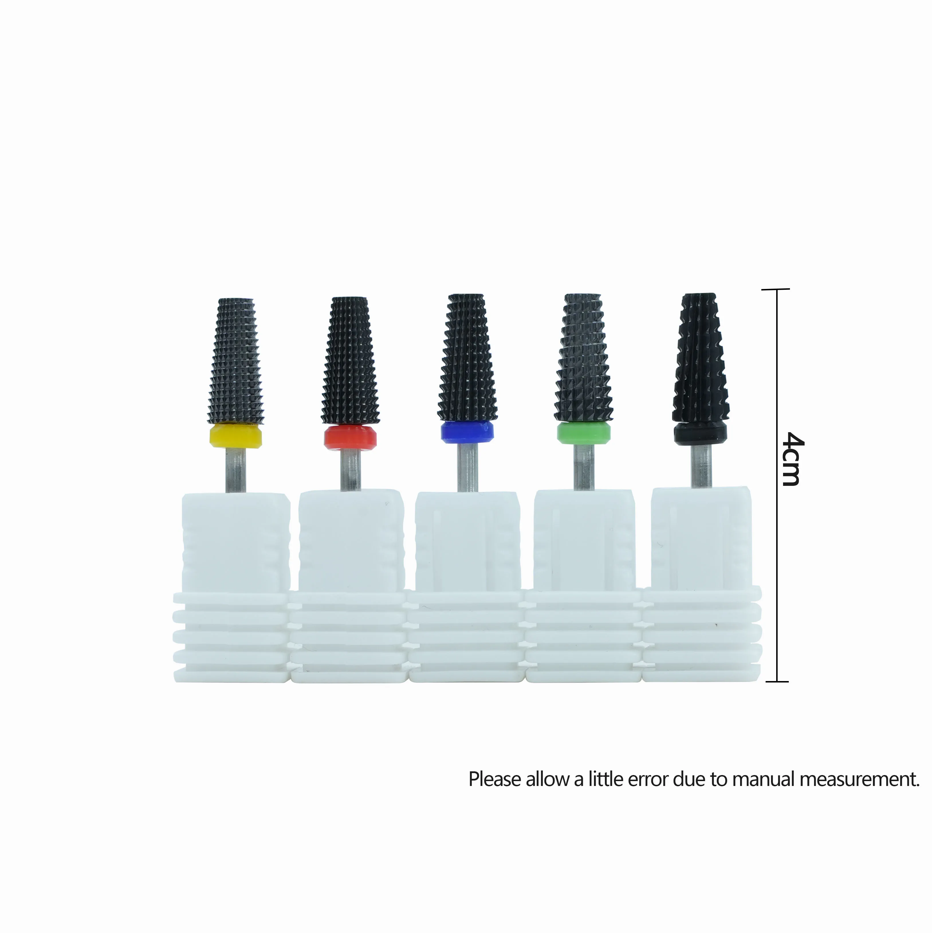 5 で 1 黒タングステンカーバイドネイルドリルビットセット電気マニキュアフライスカッタージェルポリッシュリムーバーバリネイルツール用