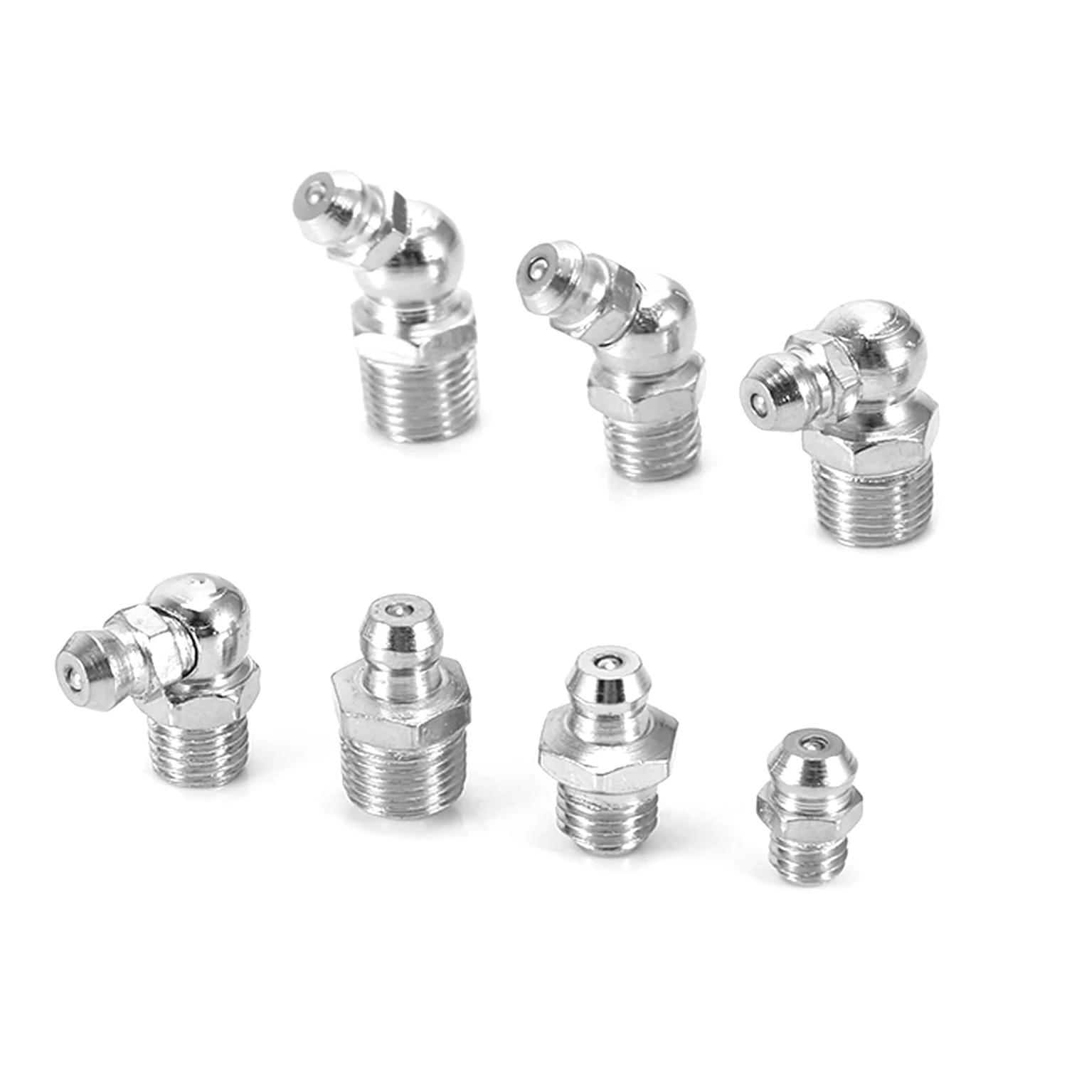10pcs stainless steel grease nipple straight elbow type Grease Nipple M6 M8 M10 Straight /45°/90° Grease Nipple