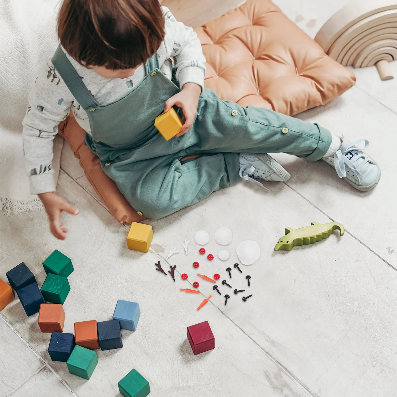 3Sets DIY Snowman Kit Christmas Ornaments High-Quality Eco-Friendly Safe for Children Snowman Accessories DIY Material Set