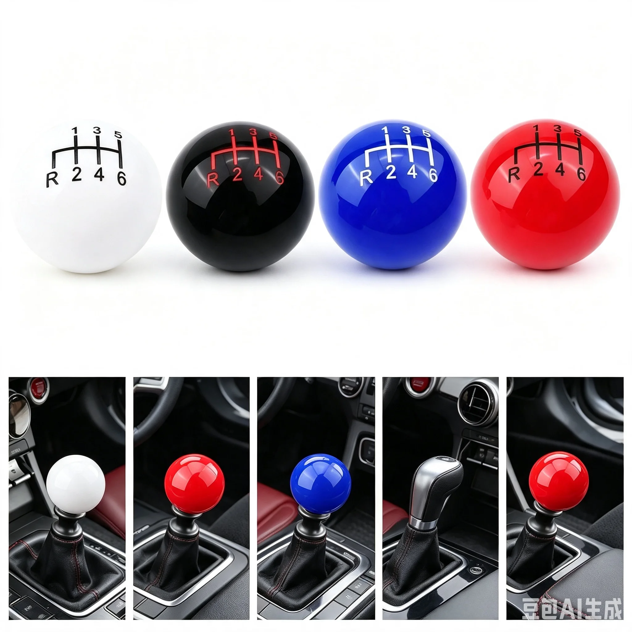 Car Resin Hand-stitched Gear Shift Knob Cover Head Lever AT MT Fit For Honda Toyota Nissan Mitsubishi Ford Chevrolet Subaru