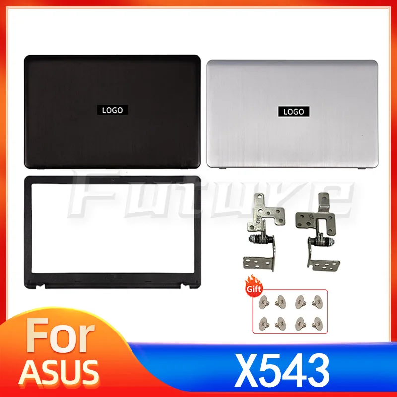 Imagem -01 - para Asus X543 Lcd Tampa Traseira Moldura Frontal Top Case Dobradiças Novo Case para asus x543 lcd tampa traseira moldura frontal top case dobradicas novo case 01