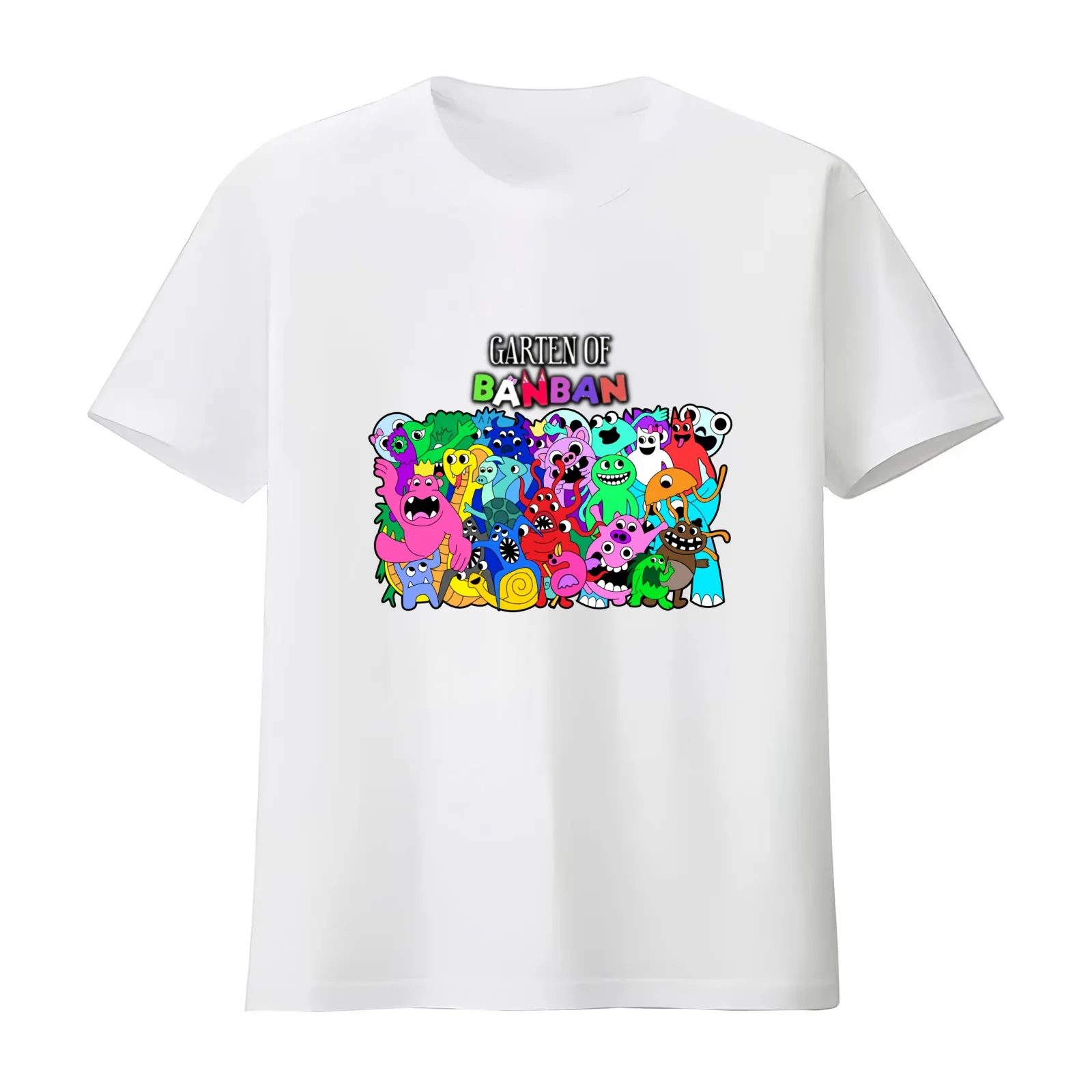 Garten of Banban characters T-Shirt Summer Casual Cotton Tee Oversized Streetwear Tops Vintage Graphic Print 100% Cotton