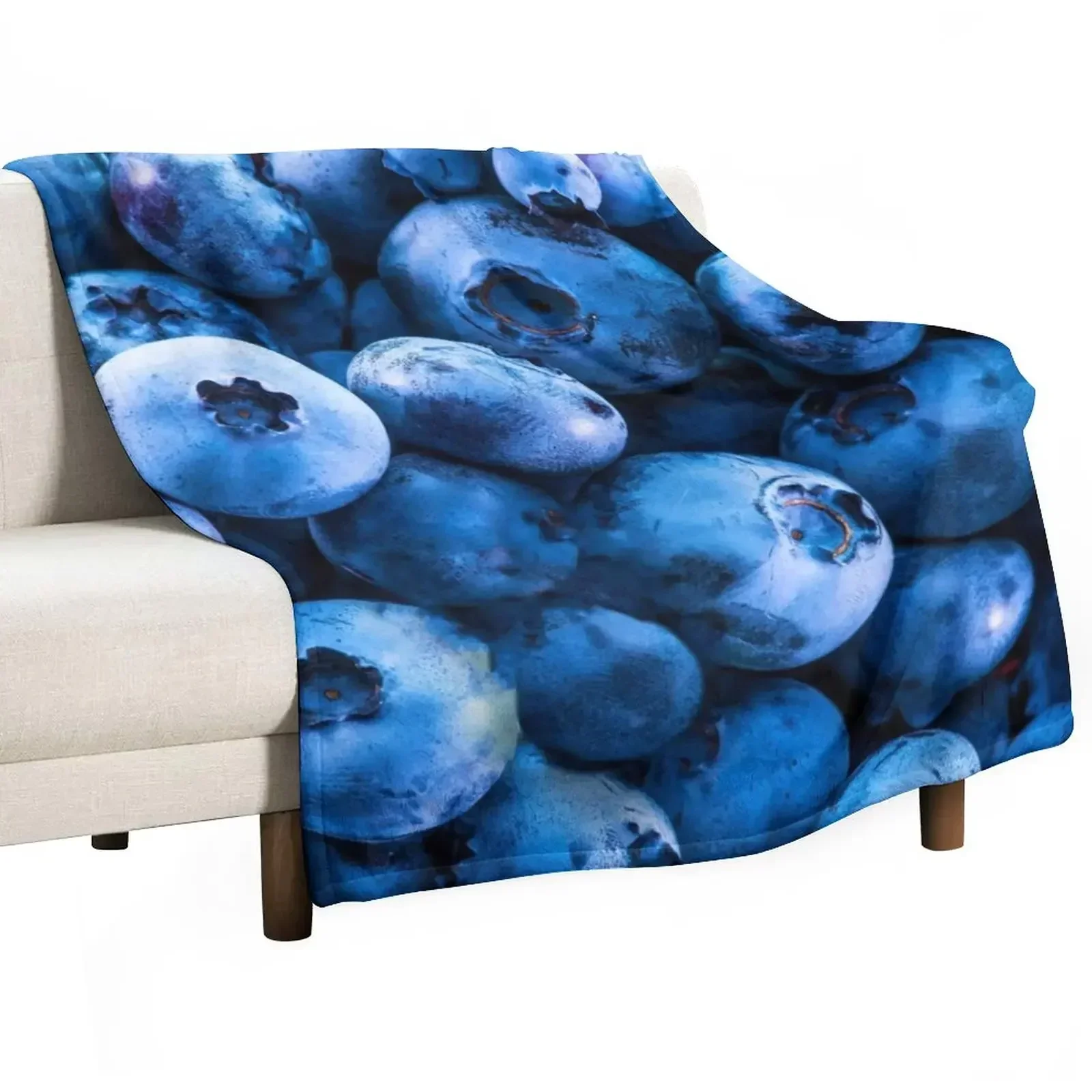 

Blueberry Azure Throw Blanket Soft Beds Moving Blankets Sofas Of Decoration heavy to sleep Blankets