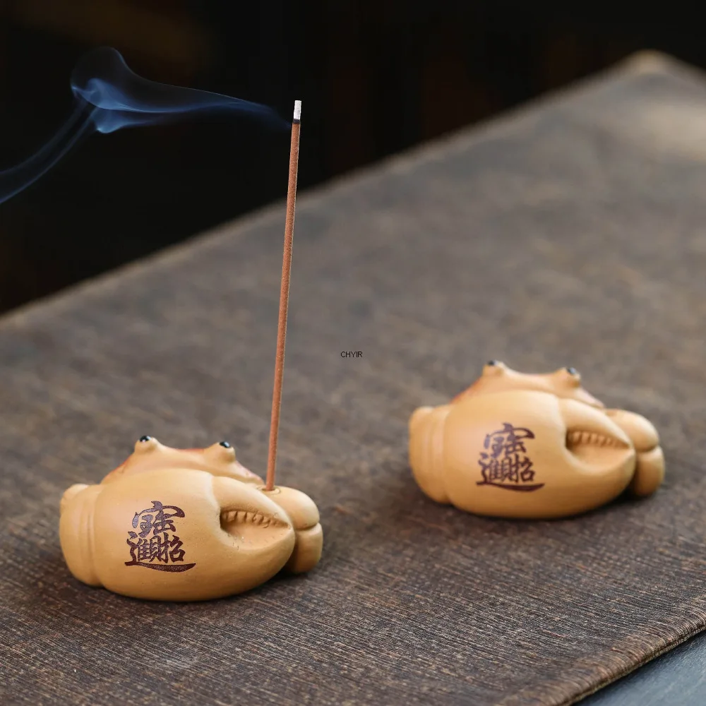 

Yixing Zisha Tea Pet Crab Держатель для благовоний Маленький орнамент Привлекательный набор для чая с крабом Чайный столик Благовония могут быть культивирована