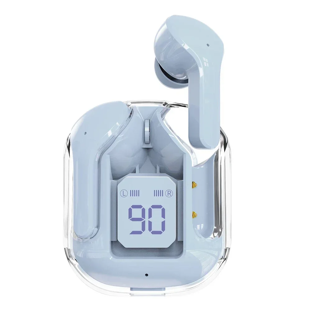 

Brand New Compact High Quality V5.3 EDR Earphone Set Headset Wireless 40H 5V/100mA Digital Display Earphones LED Power