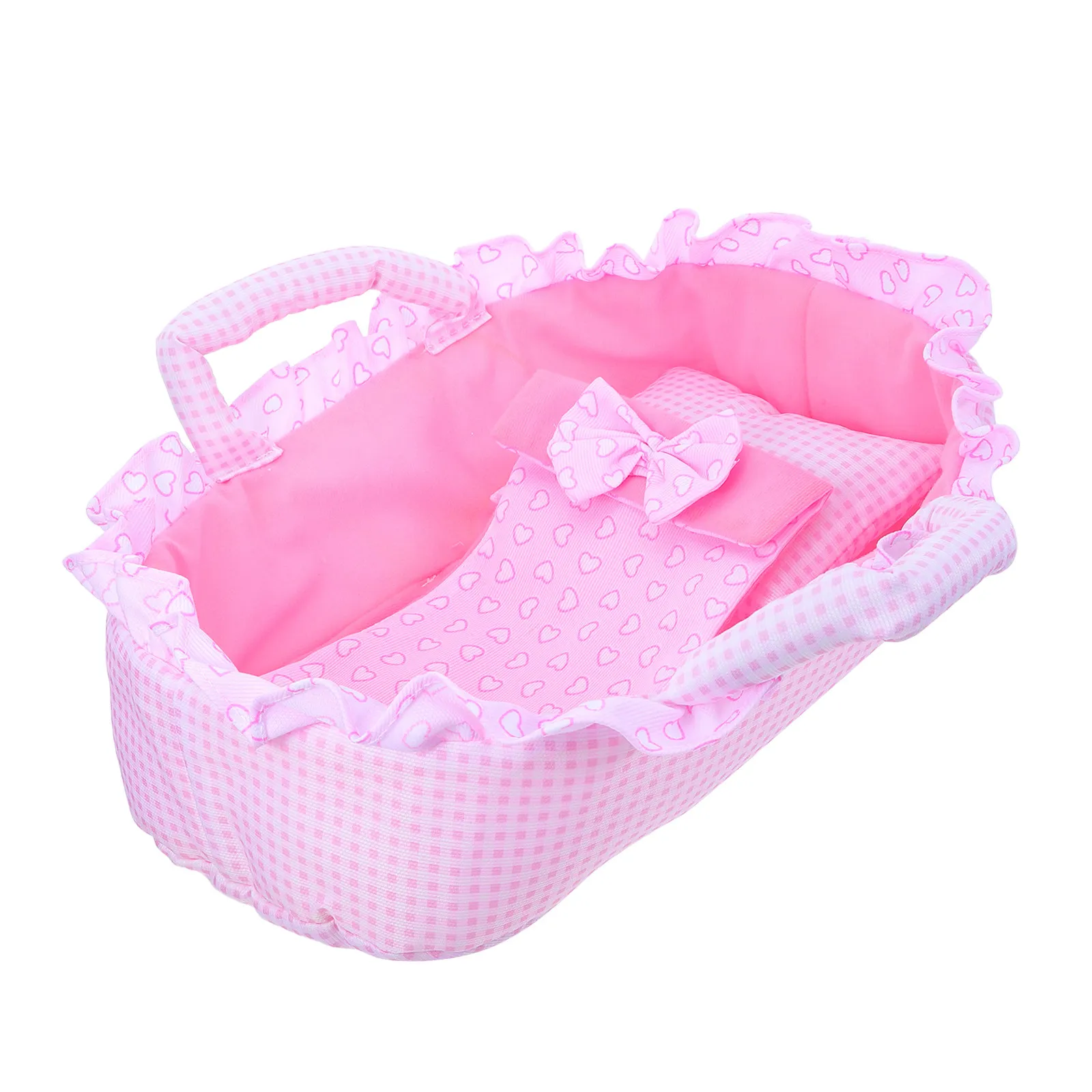 

Детская колыбель-люлька 35 см, розовая, переносная, с подушкой и одеялом, для кукол, для ролевых игр, игрушка-кроватка