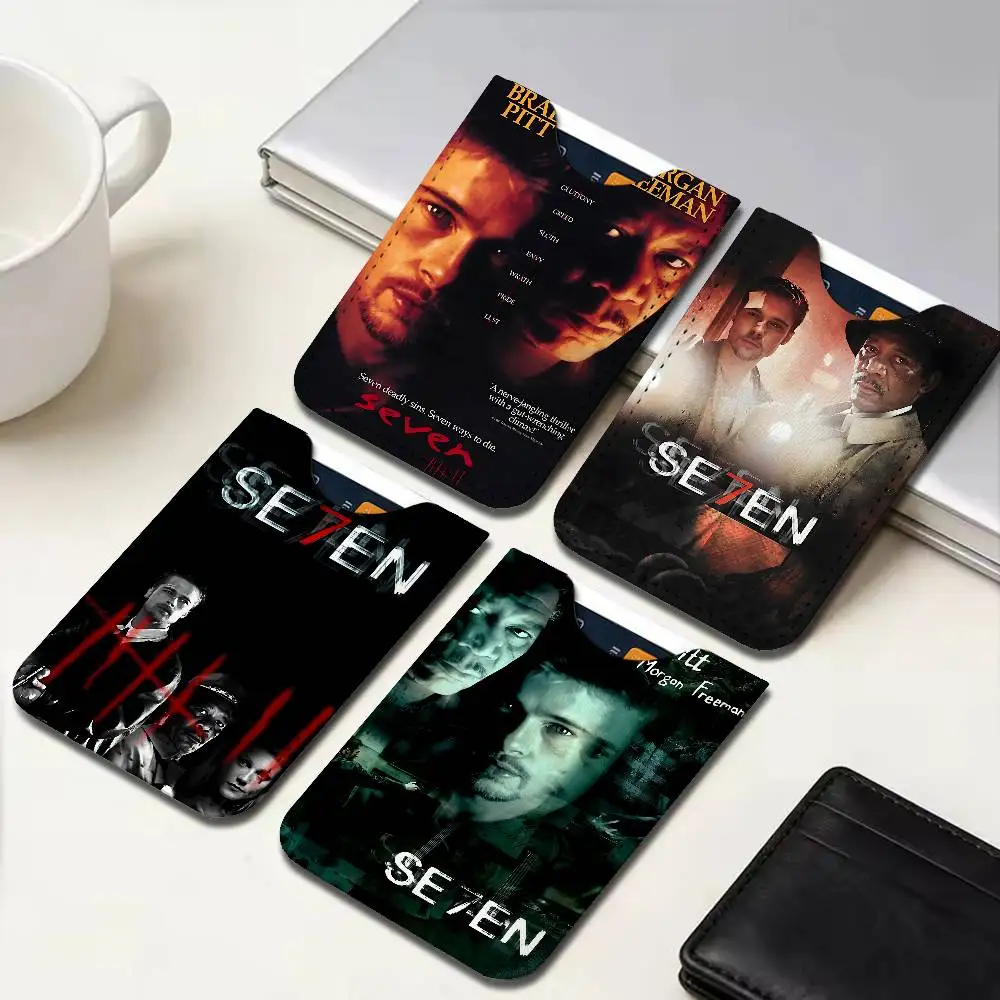 Seven 1995 Movie New Leather Card Small Retro Cowhide Coin Purse Men/Women Luxury Card Holder