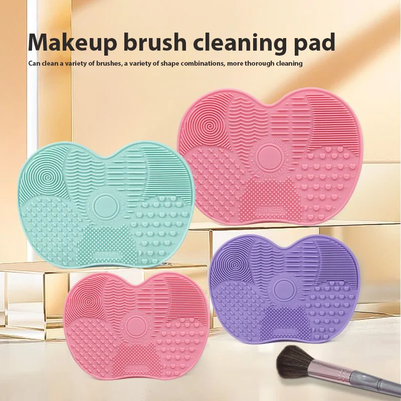 Apple-shaped silicone brush pads and suction cups are safe, beauty tools are gentle, makeup brushes are clean, and can be reused