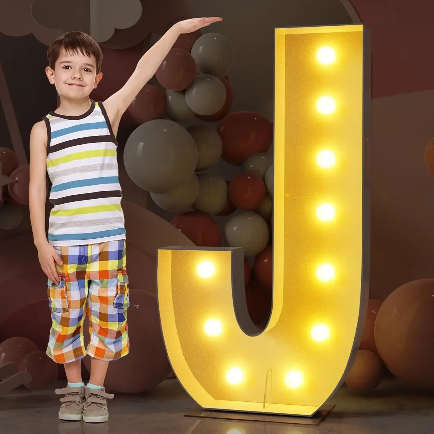 120CM DIY Marquee Letters Marquee Warme Lichtgevende Letters Grote Mozaïek Schuimplaat Letters XMAS LOVE BABY PROM Feestdecoratie