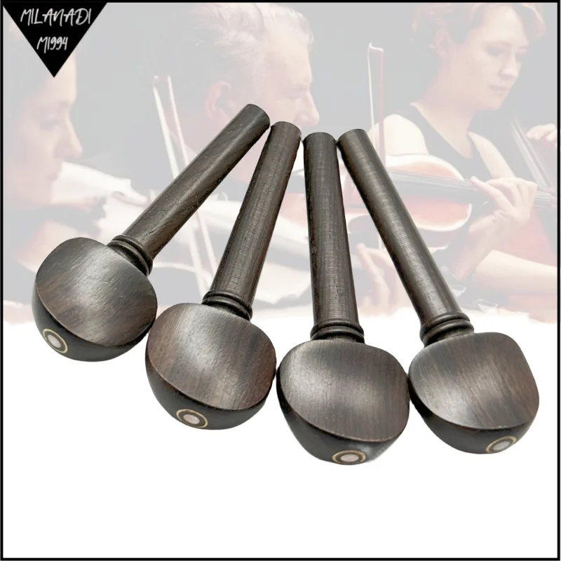 20pcs Ebony Wood Violin Tuning Pegs 4/4 Full Size Violin Parts, Accessories