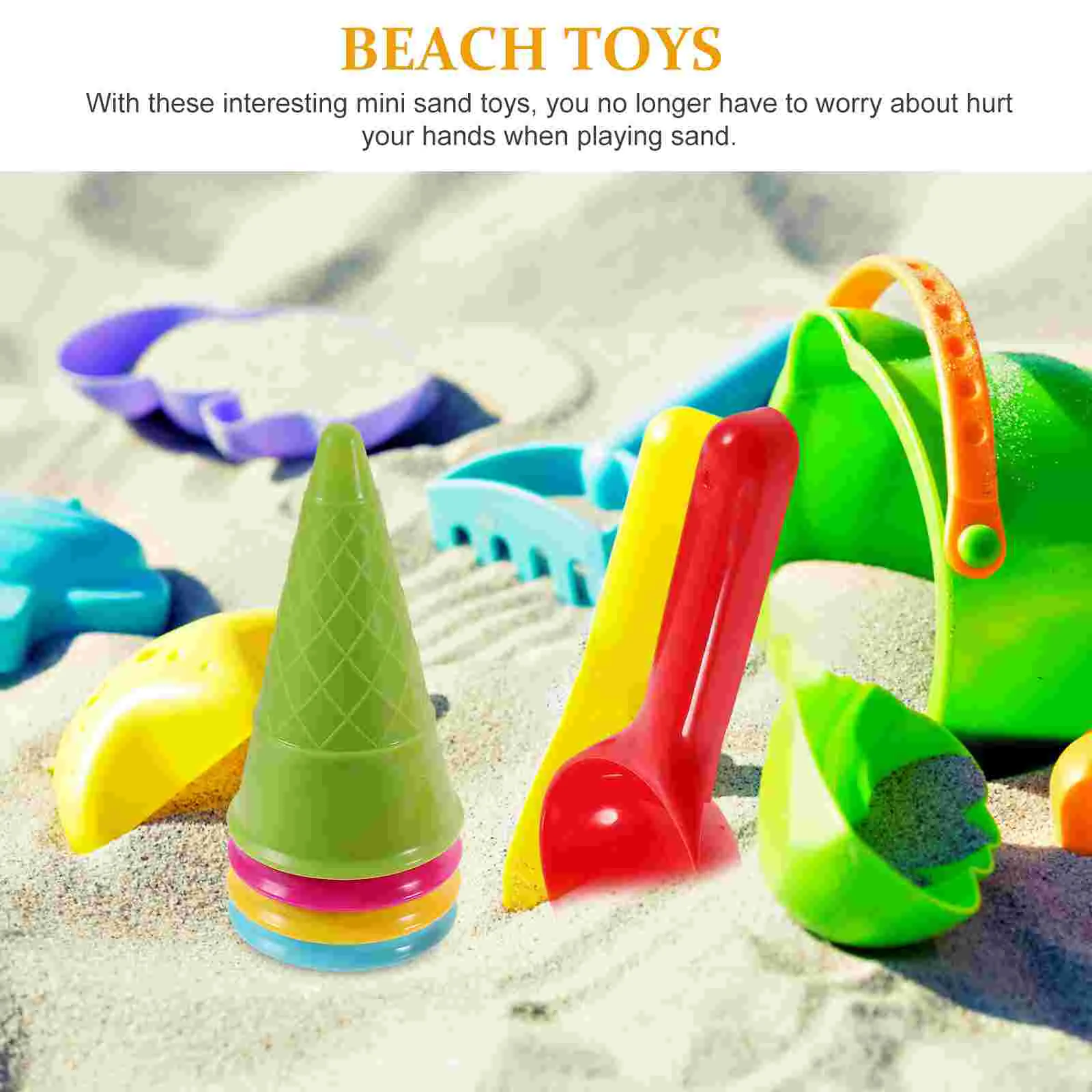 Beach Toy Children's Mold Set Ice Cream Sand Molds outside Kids Toys Ice-cream Outdoor Party Plaything Seaside