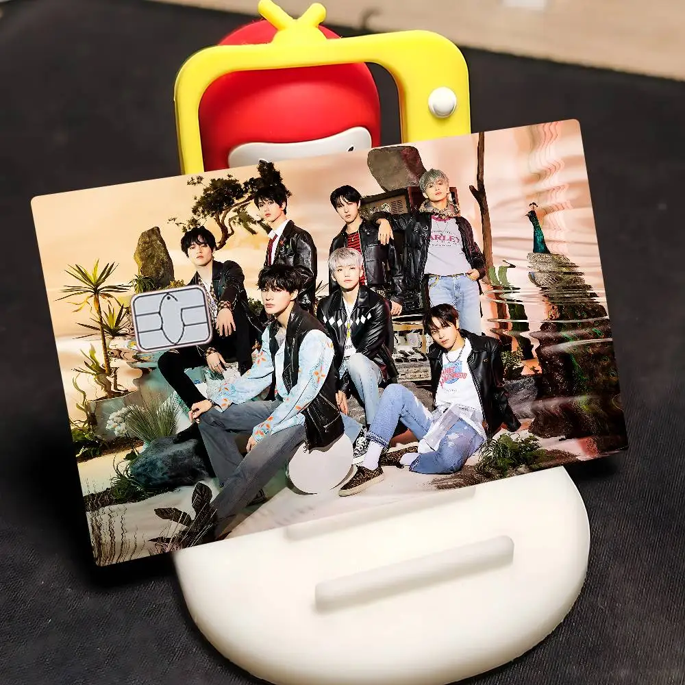 حلم Kpop-P Boy Group N-Nct بطاقة ملصقات أنيمي ماتي الجبهة الجلد لاصق غشائي غطاء ل رقاقة صغيرة بطاقة الائتمان بطاقة الخصم
