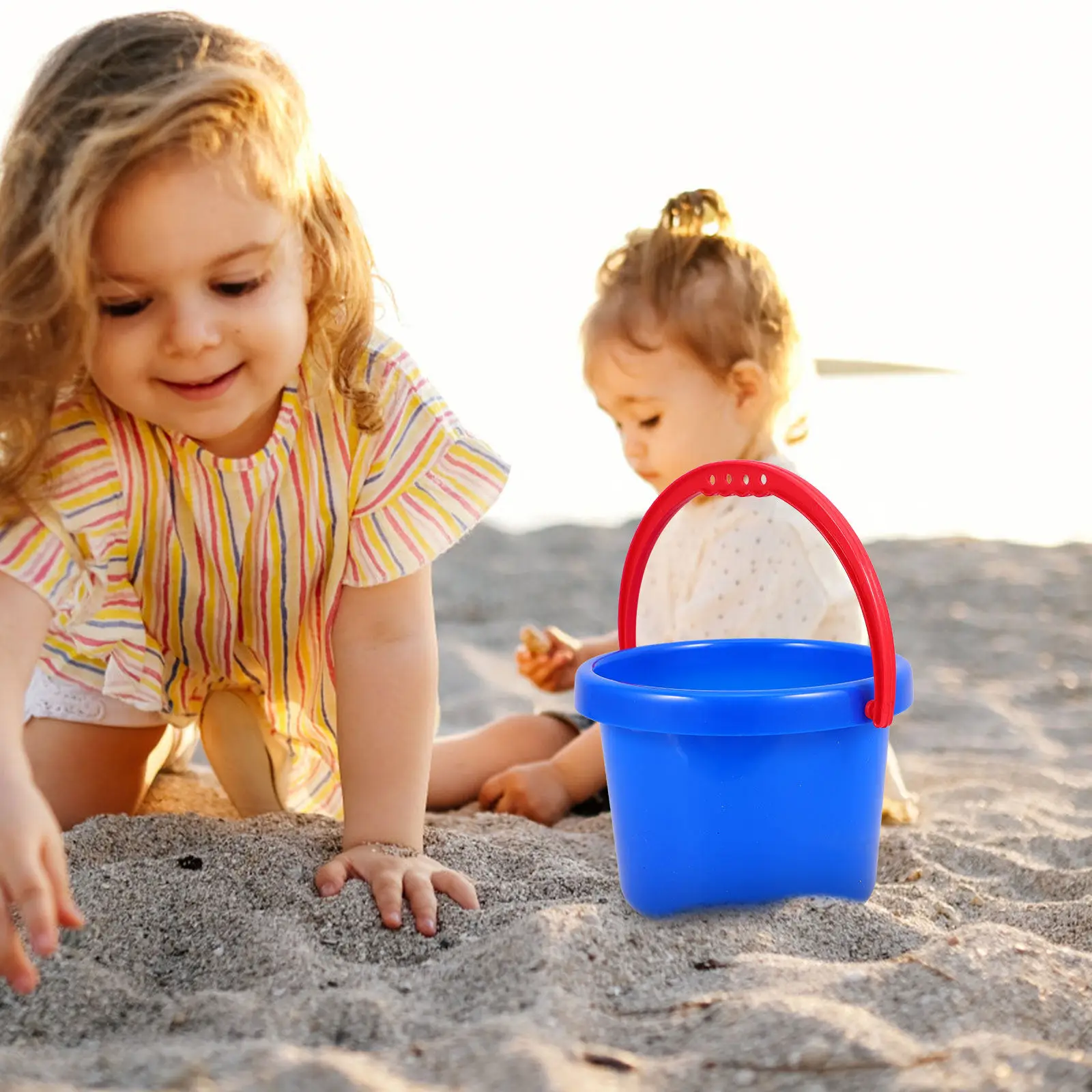 

PP Sand Bucket Lightweight Beach Pail with Non-Slip Handle Ergonomic Design for Sand Play Digging Ice Storage Portable Multi-Use
