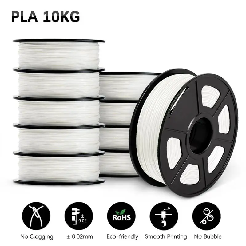 2025 PLA PLA PLUS ABS PETG SILK Filament 1.75MM 10 Rolls / Set Refills Non-toxic Fastship 3D Printer DIY Gift