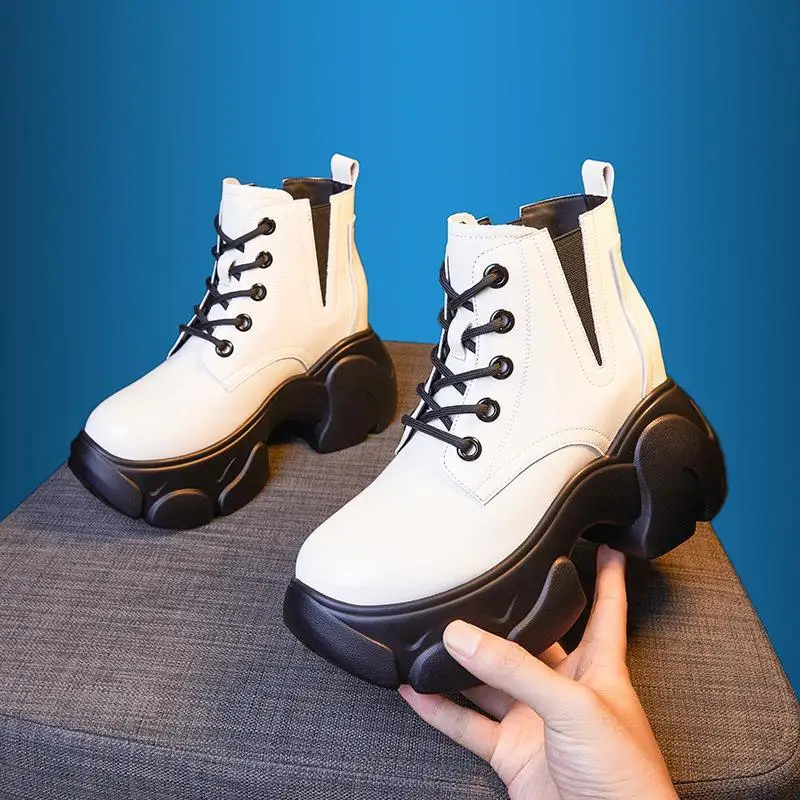 

Black Chelsea Boots Boots Thick Bottom Mid-Calf Short Boots Casual Style Waterproof Platform round Toe PU Leather Boots