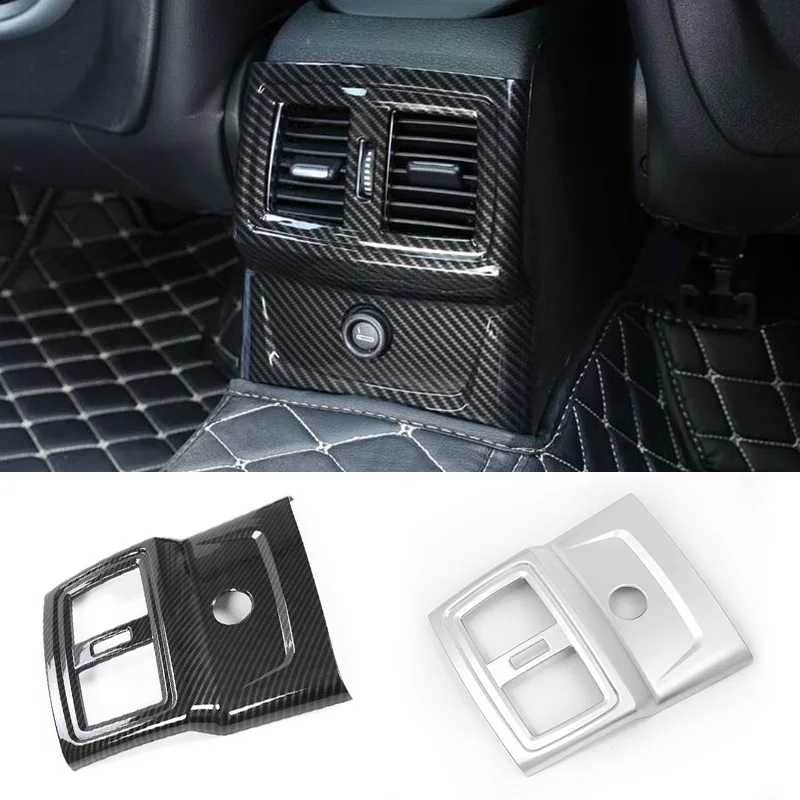 

Carbon Fiber Color Rear Air Condition A/C Vent Outlet Panel Decorate Cover Trim For BMW X1 X2 F47 F48 16-21 Car Interior