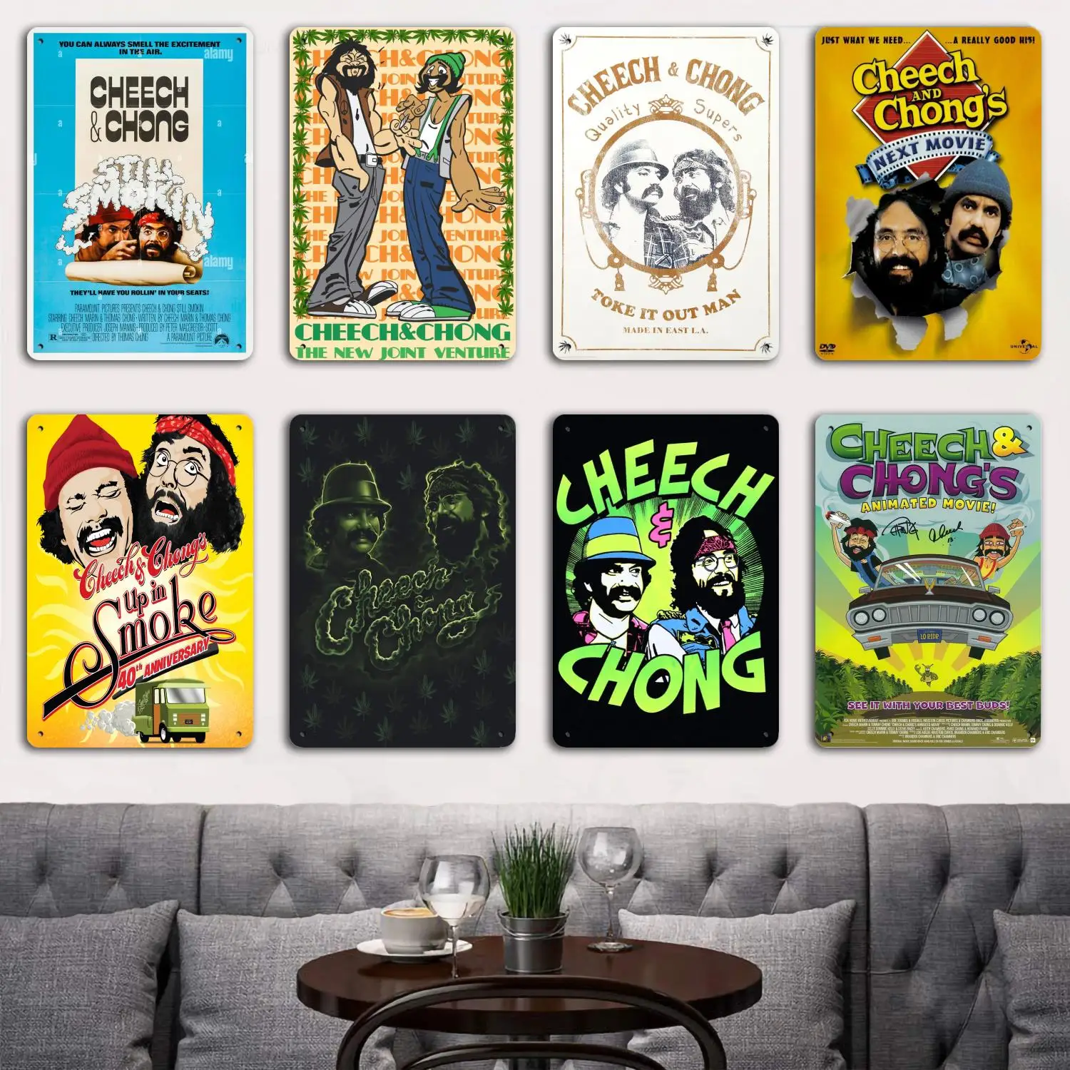 Cheech & Chong - Toke It Out Metal Plaques and Signs Wall Decor, Captain Poster, Vintage Decor, Bar, Pub, Club, Wall Decoration