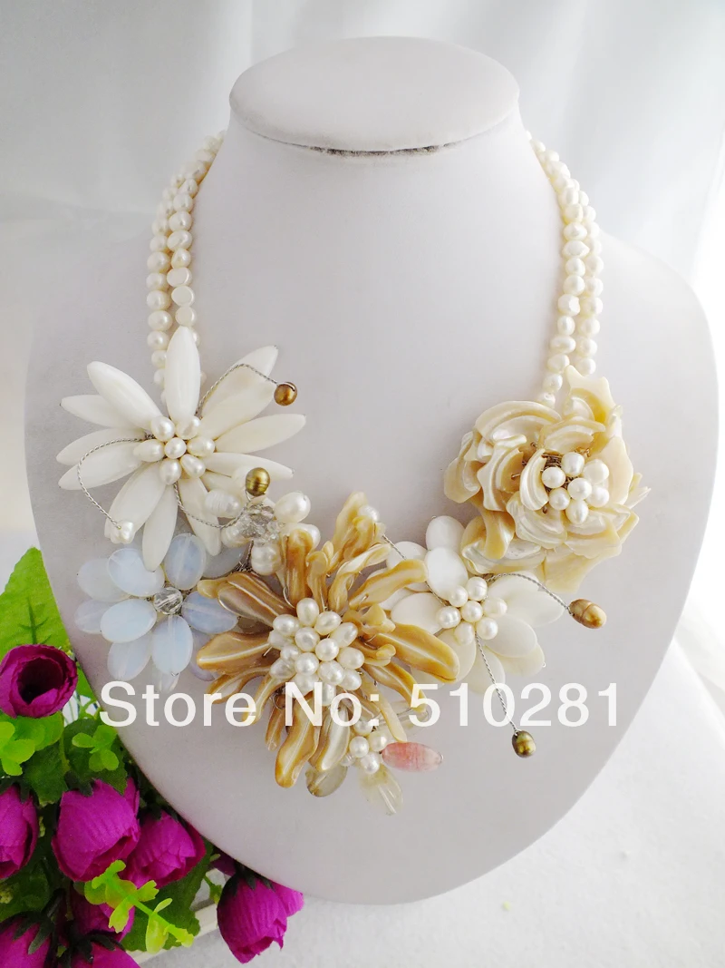 

classic. Pretty Fashion Natural Shell Pearl Necklace Jewelry 20"