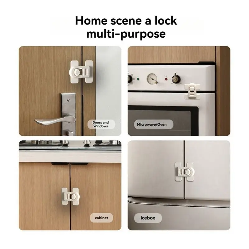 أداة احترافية مكونة من قطعتين من أقفال فرن أمان للأطفال، مادة ABS مقاومة لدرجات الحرارة العالية، سهلة التركيب بدون أدوات