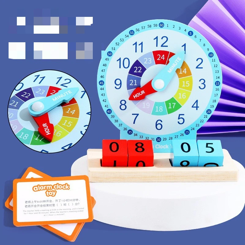 Montessori Teaching Aids Children's Calendar Weather Cognition Board Date Cognition Clock Watch and Time Puzzle 1pc