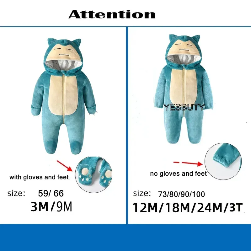 TAKARA TOMY Snorlax Onesie Kigurumi bebé mameluco Minions Cosplay disfraz Halloween Navidad Pijama niños invierno ropa de casa