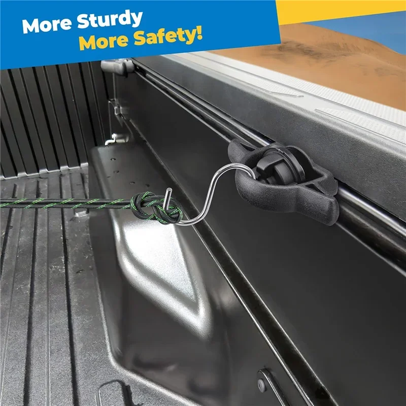 

Truck Luggage Anchor Hook Clip For Jeep Gladiator JT Toyota Tacoma Tundra 2005-2021 Pickup Tie-Down Bed Cleat Tailgate Anchor