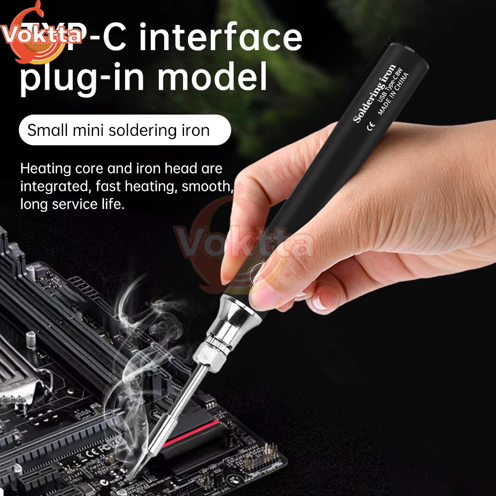 Fer à souder électrique sans fil USB, stylo de fer à souder, interface de type C, batterie au lithium, réparation portable, outils de soudage, 5V, 8W