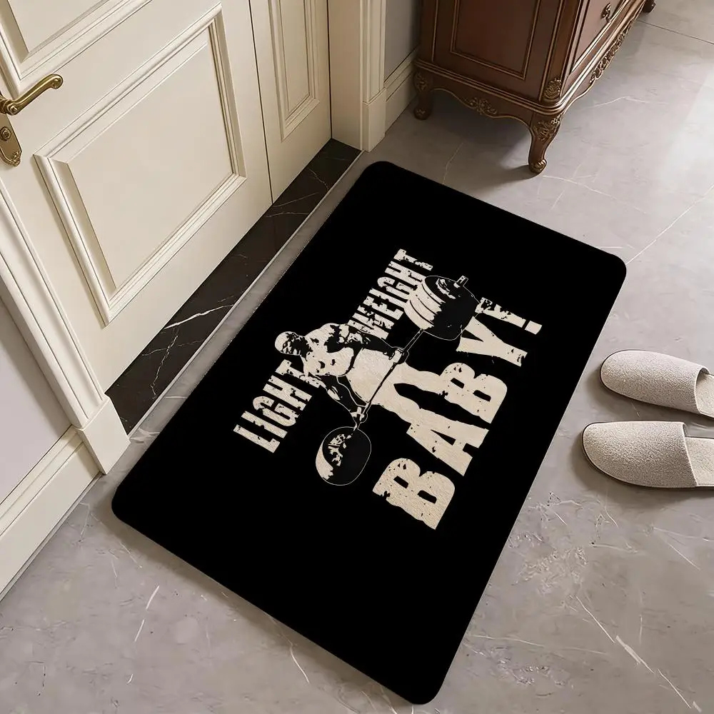 Ronnie Coleman Motivation Gyms Floor Mat Flannel Door Mat Non-Slip Absorbent Washable Indoor Home Rug