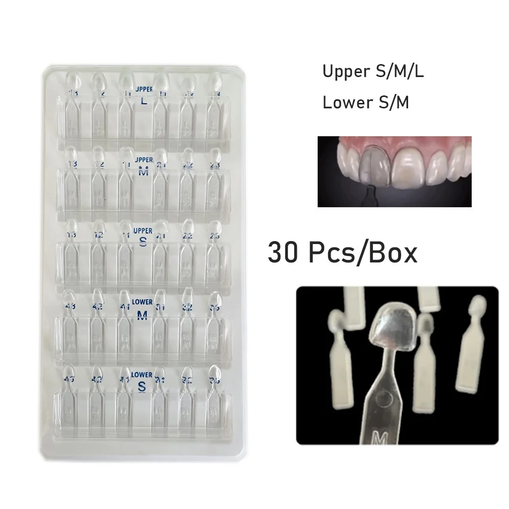 Caixa De Moldes Com Resina Composta Cure Anterior Frente Dentes Rápido Ferramenta Dental