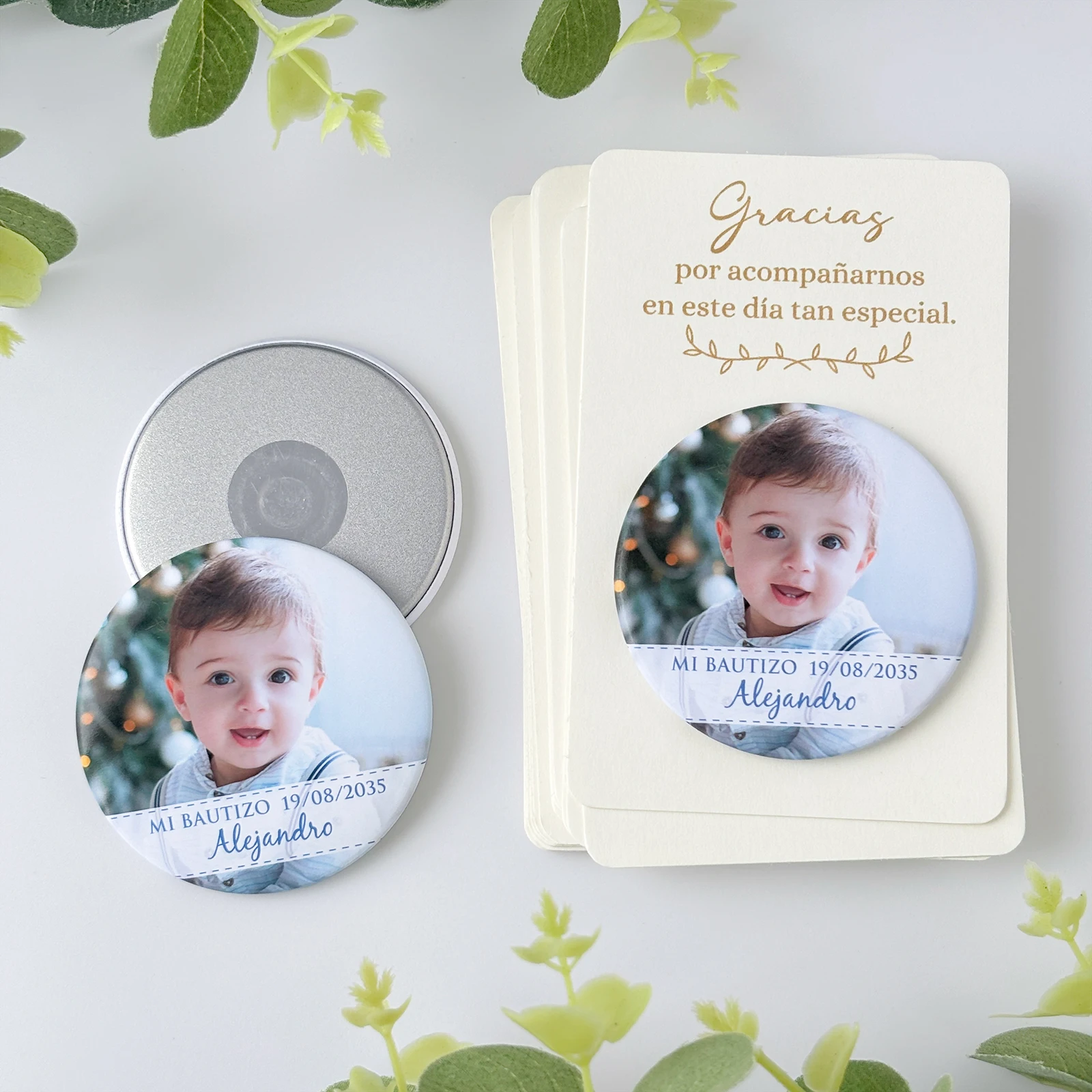Baptism Favor Personalized Photo Magnet Birthday and Baptism Souvenir Custom Photo Fridge Magnet Gift for Guests