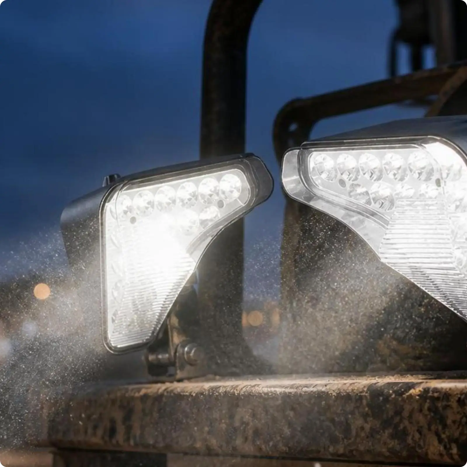 Heavy Machinery Headlight 100W Bobcat Work Lamp Square LED Light for Loader Backhoe Tractor