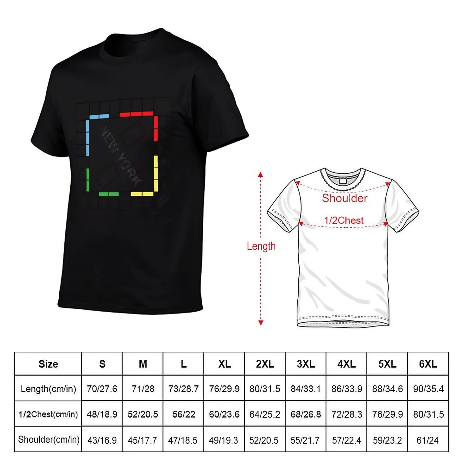 New York Monopoly Sweatshirt Design Modern Vintage Replica T-Shirt men t shirt cotton 100% T-Shirt