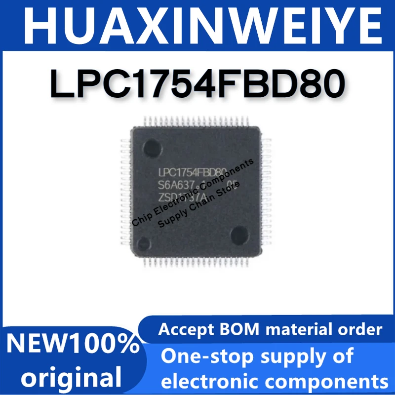 

Оригинальный MCU CORTEX-M3 IC USB 2.0 LPC1754FBD80 LQFP-80 128 КБ FL 32 КБ SRAM Новый