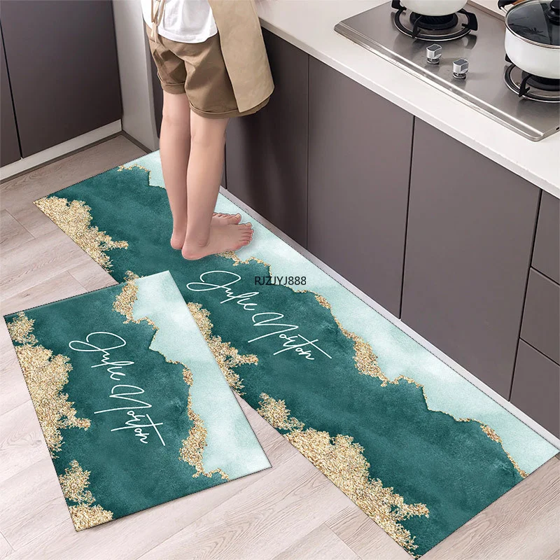 Fashionable Simple Nordic Style Kitchen Floor Mat Household Carpet Cute Cartoon Mat Long Strip Door Mat Modern Home Decoration