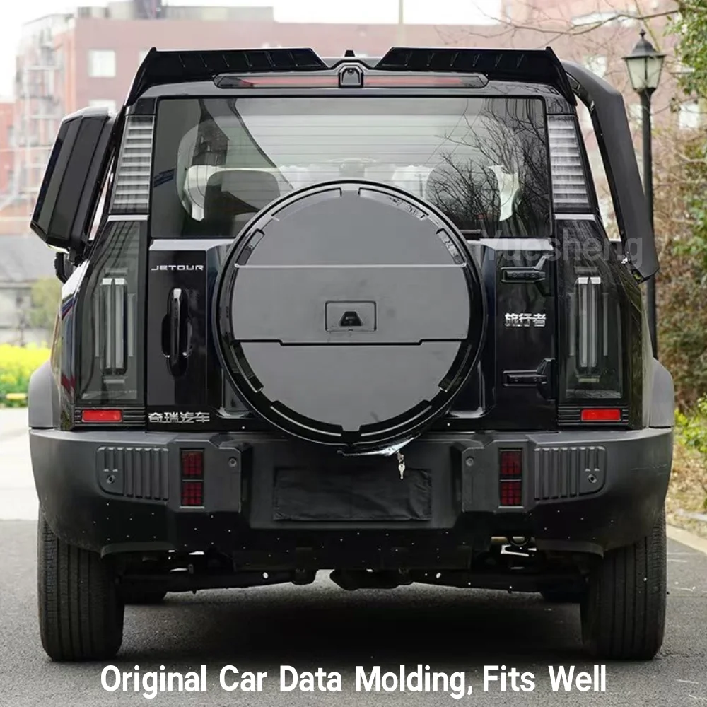 Spare Tire Cover Fits 19-inch Tires for Jetour Traveler T2 Accessories with Stainless Steel Outer Ring Car Spare Tire Cover view 2